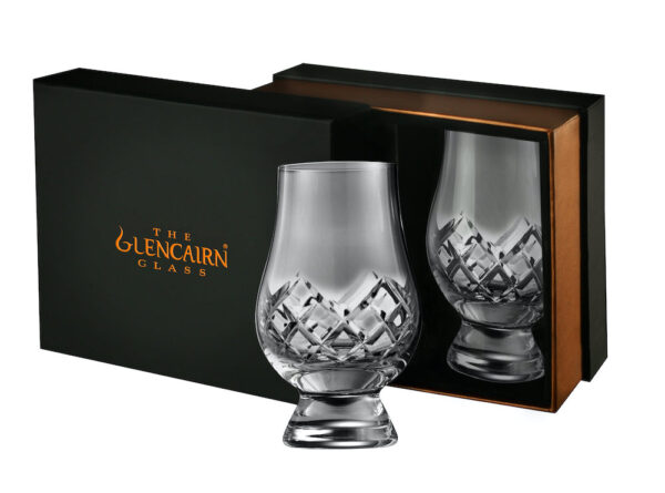 neomina Cut Crystal Whiskey Glasses – Set of 2 Elegant Tasting Tumblers