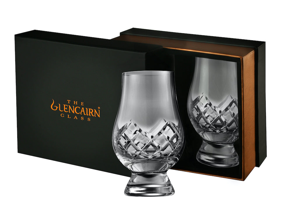 neomina Cut Crystal Whiskey Glasses – Set of 2 Elegant Tasting Tumblers