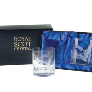 neomina Flower of Scotland Large Tumblers – Set of 2 Stylish Glasses
