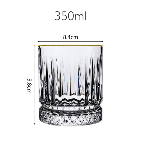 neomina Gold Rim Crystal Bourbon Glasses – Set of 2 Elegant Whiskey Tumblers - Image 9