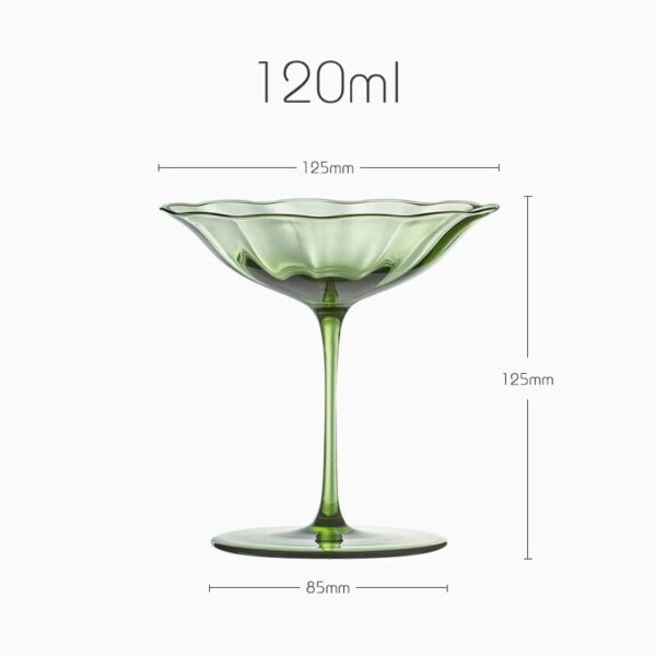 neomina Vintage Green Floral Wine Glasses – Set of 2 Elegant Crystal Tumblers - Image 10